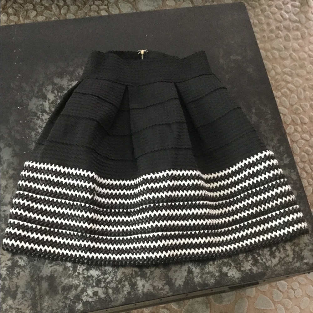 Black skirt with detailed trim
